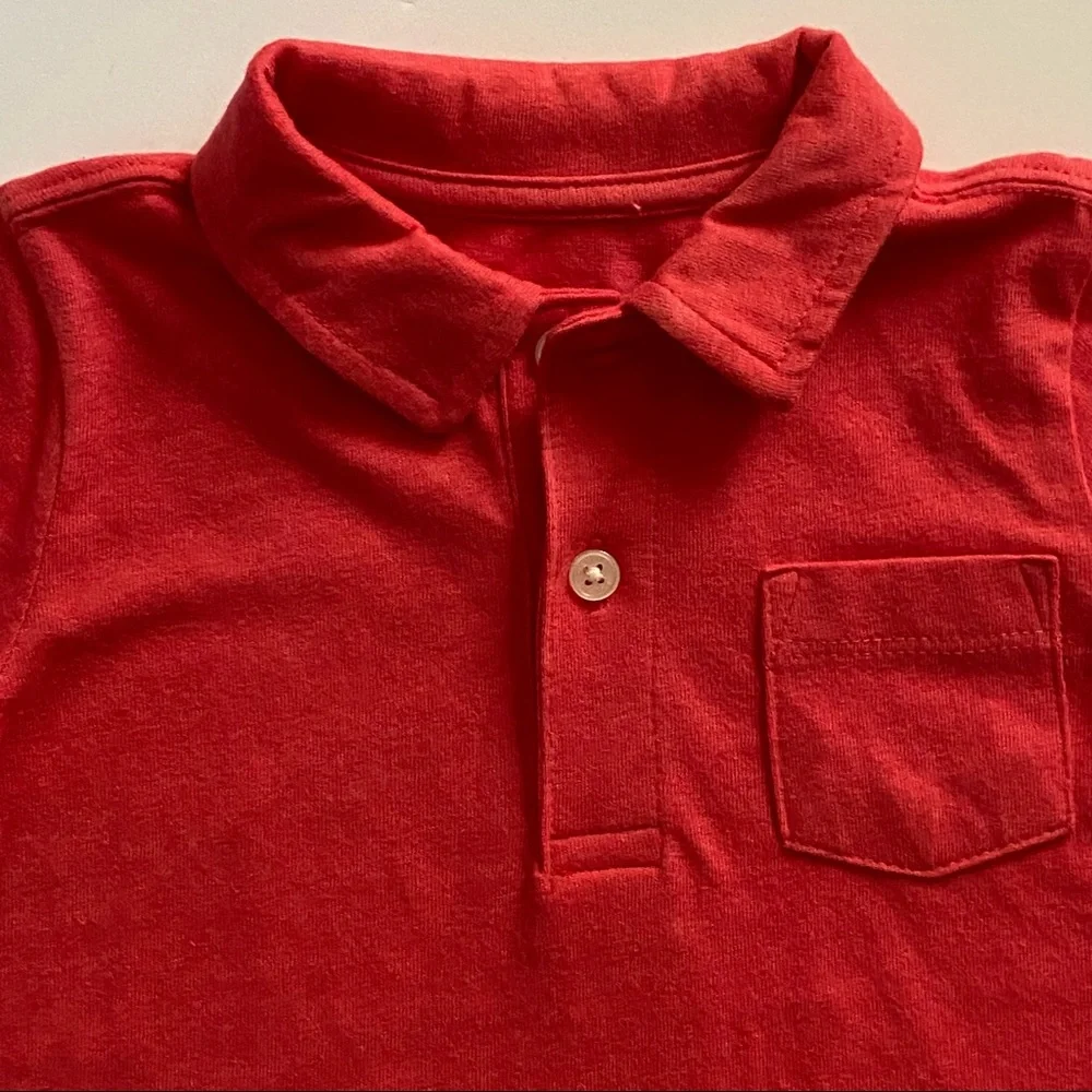 OshKosh B'gosh boys shirt size 2T Red Polo new NWT cotton Blend 24 months
